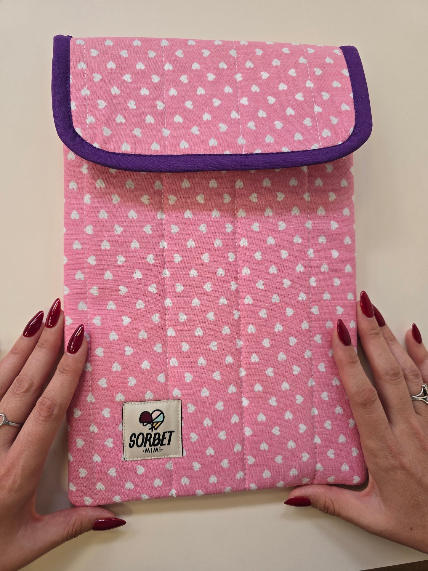 Housse ordinateur et tablette cœur