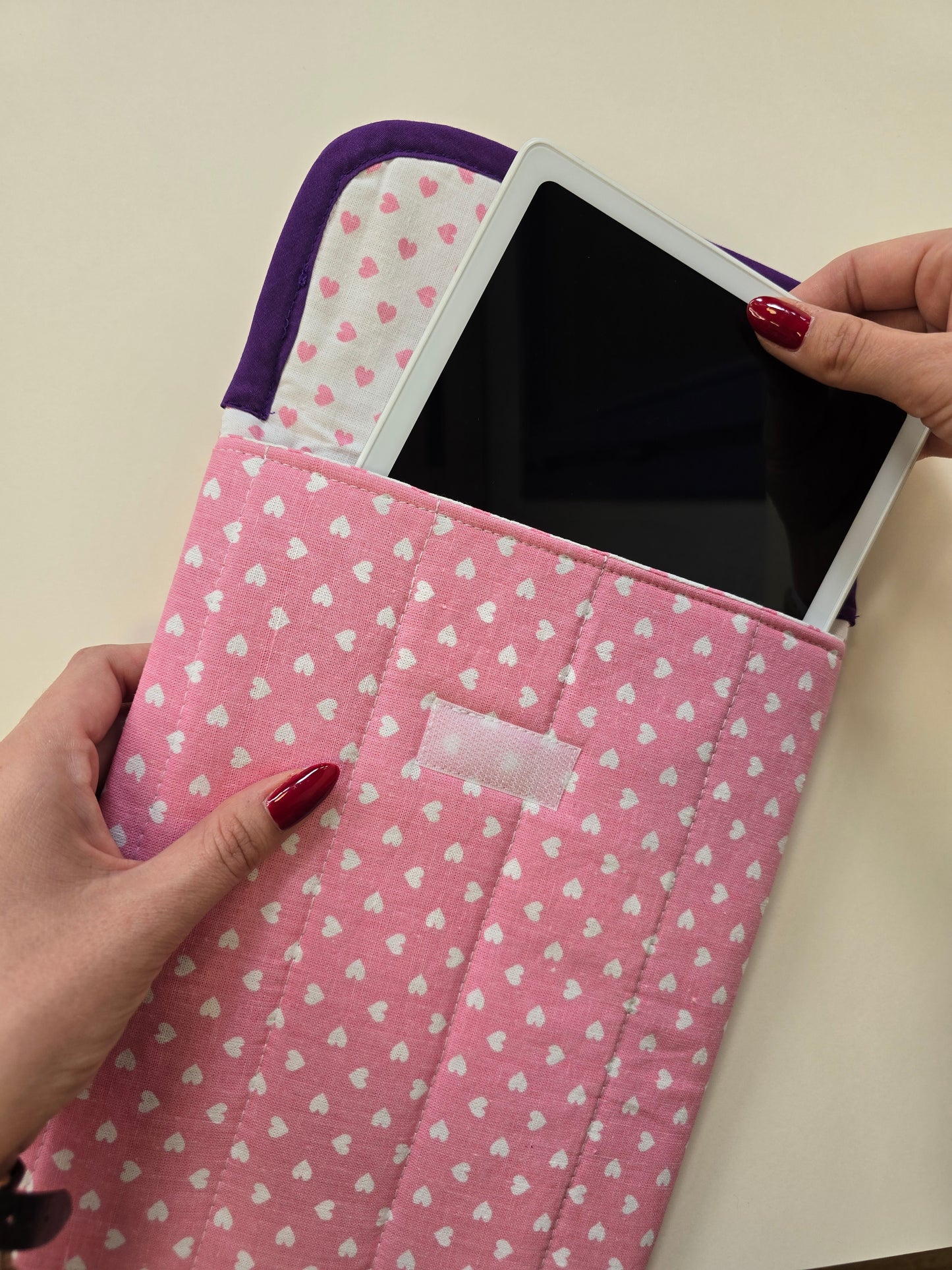 Housse ordinateur et tablette cœur
