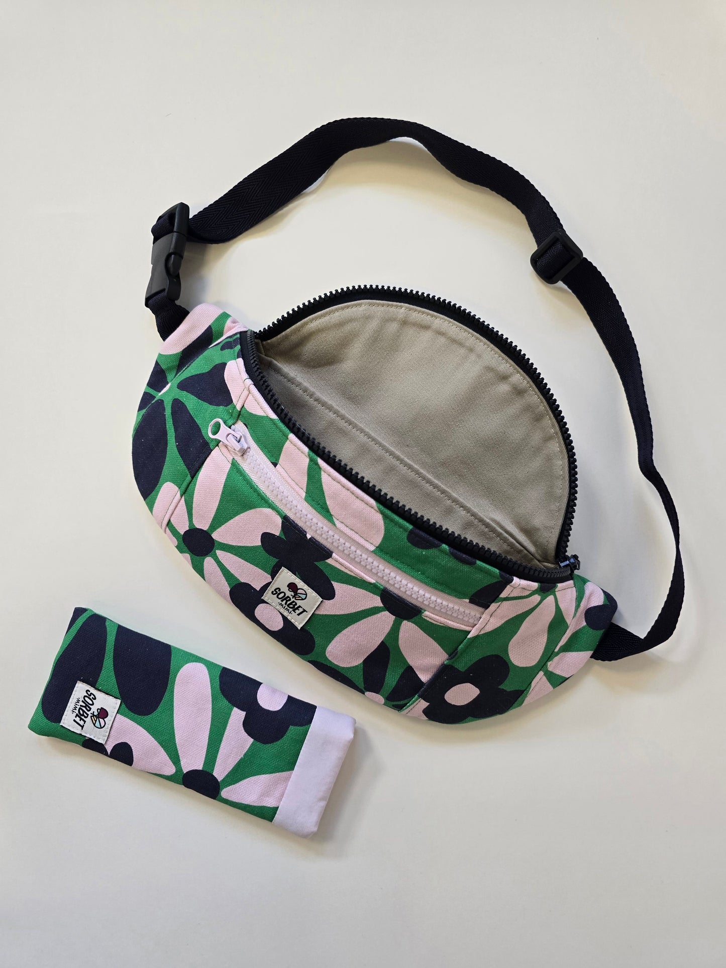 Grand sac banane fleurs