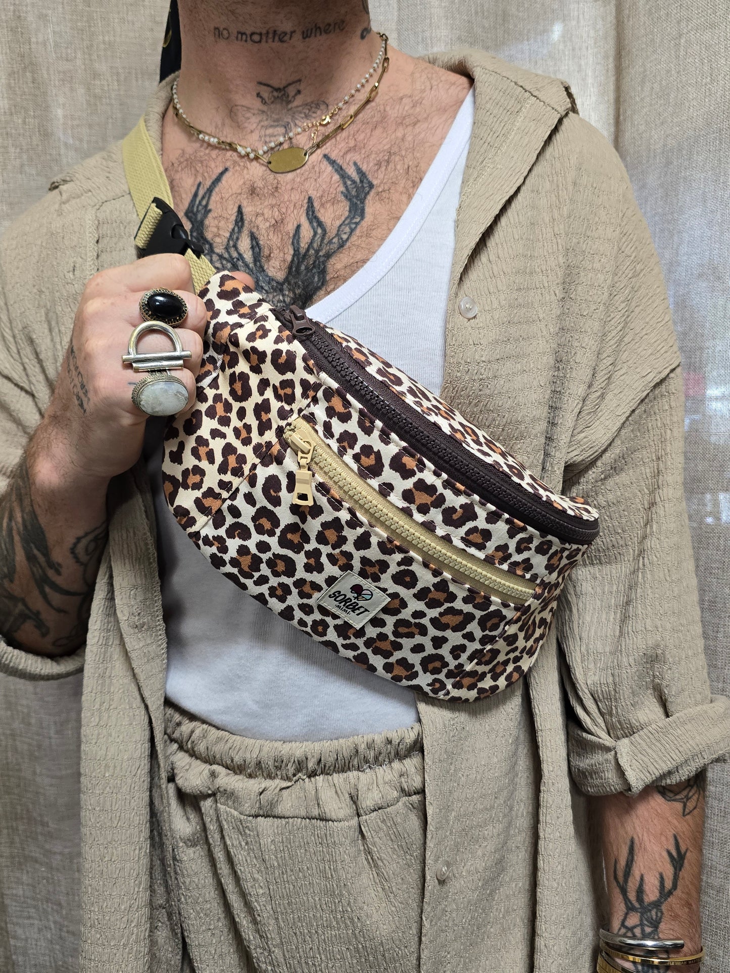Grand sac banane Léopard