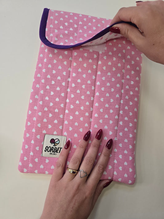 Housse ordinateur et tablette cœur