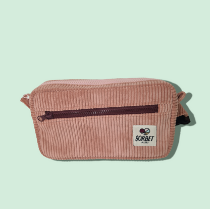 Sac Judy velours rose