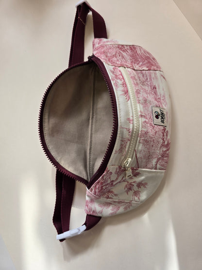 Grand sac banane toile de Jouy