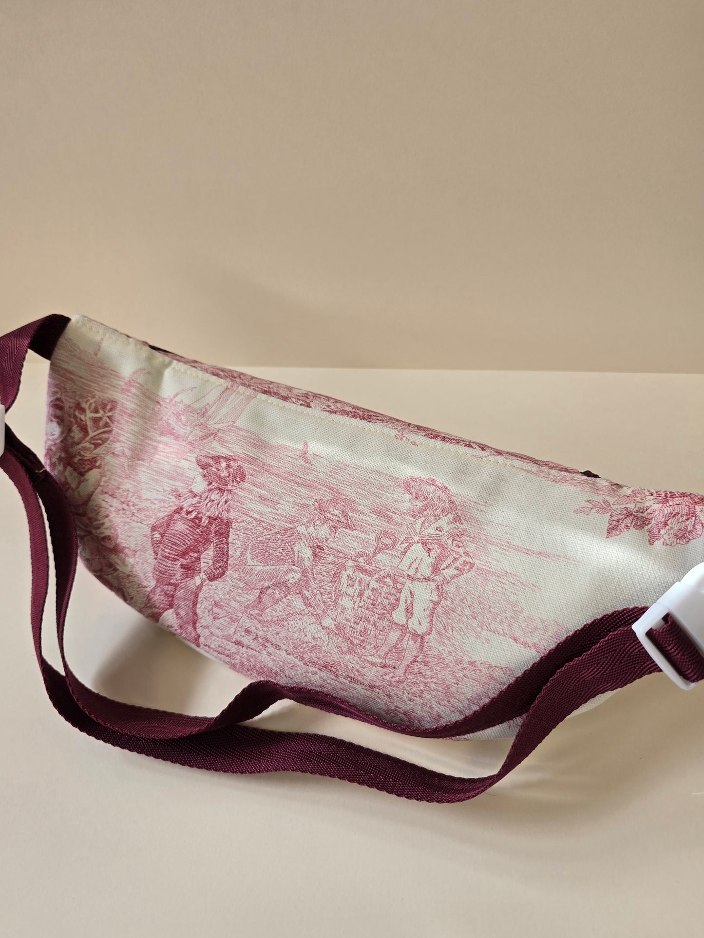 Grand sac banane toile de Jouy