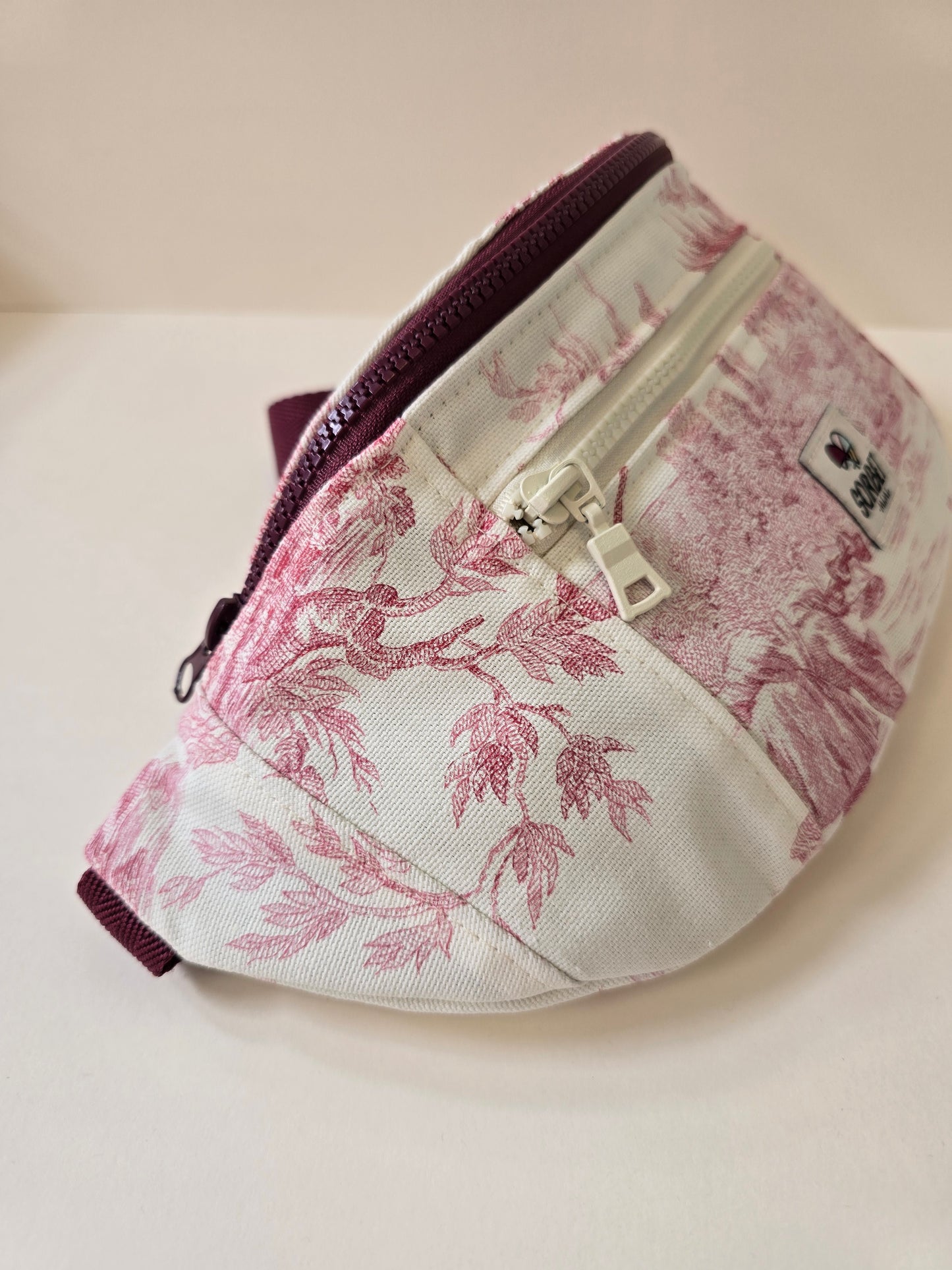 Grand sac banane toile de Jouy