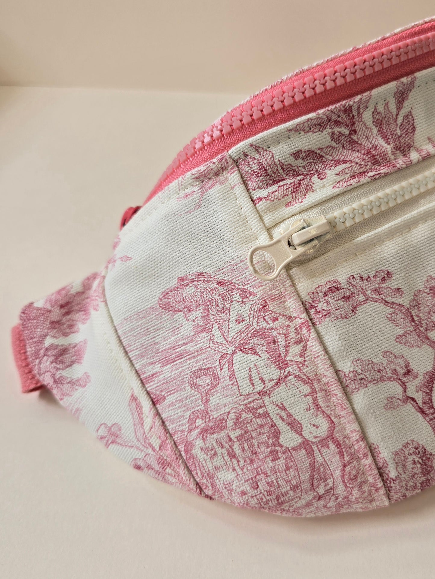 Grand sac banane toile de Jouy